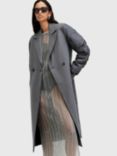 AllSaints Paulah Wool Blend Coat, Grey