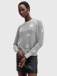 AllSaints Seraph Star Jumper, Mid Grey