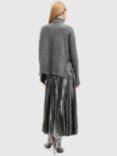 AllSaints Spark Jumper Pleat Dress, Grey/Pewter