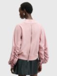 AllSaints Dana Organic Cotton Zip Back Jumper, Dusty Pink Orchid