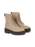 Tommy Hilfiger Leather Lace-Up Boots, Beige