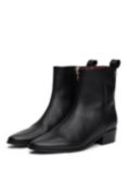 Tommy Hilfiger Leather Low Pointed Cowboy Boots, Black