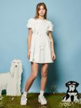 Sister Jane Nana Jacquard Bow Dress, Cream