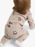 Polarn O. Pyret Baby Organic Cotton Blend Lynx Leggings, Natural