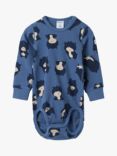 Polarn O. Pyret Baby Bear Print Bodysuit, Blue