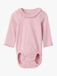 Polarn O. Pyret Baby Frill Bodysuit, Pink