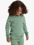 Polarn O. Pyret Kids' Organic Cotton Striped Top, Comfrey