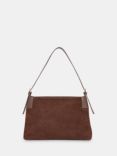 Whistles Paloma Suede Shoulder Bag, Chocolate