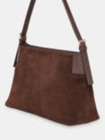 Whistles Paloma Suede Shoulder Bag, Chocolate