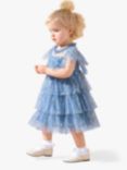 Angel & Rocket Baby Sienna Star Mesh Dress, Blue