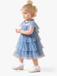 Angel & Rocket Baby Sienna Star Mesh Dress, Blue