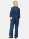 Whistles Mabel Topstitch Jumpsuit, Blue