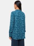 Whistles Pastel Leopard Print Blouse, Teal/Multi