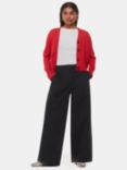 Whistles Petite Ruth Wide Leg Trousers, Washed Black