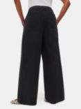 Whistles Petite Ruth Wide Leg Trousers, Washed Black