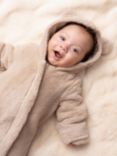 Angel & Rocket Baby Faux Fur Pramsuit, Beige