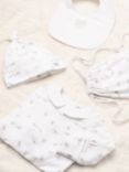 Angel & Rocket Baby Floral Onesie & Hat Set, White