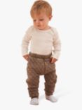 Angel & Rocket Baby Flynn Popcorn Bodysuit & Quilted Jogger Set, Ecru