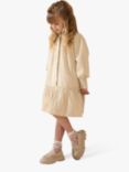 Angel & Rocket Kids' Rafferty Corduroy Star Collar Dress, Cream