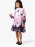 Angel & Rocket Kids' Arabelle Tiered Print Dress, Pink