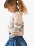 Angel & Rocket Sloane Striped Metallic Jumper, Pink