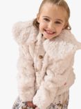 Angel & Rocket Oversize Cape Collar Faux Fur Coat, Taupe