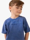 Angel & Rocket Kids' Evan Washed Cotton T-Shirt, Blue