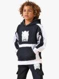 Angel & Rocket Kids' Sonic Block Hoodie, Black/White