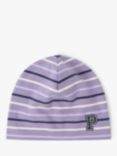 Polarn O. Pyret Kids' Stripe Beanie Hat, Purple