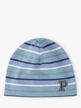 Polarn O. Pyret Kids' Stripe Beanie Hat, Blue