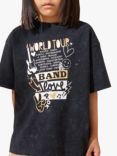 Angel & Rocket Kids' Edie Band T-Shirt, Black