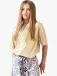 Angel & Rocket Kids' Shimmer Jersey Top, Gold