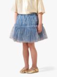 Angel & Rocket Kids' Mesh Stars Skirt, Blue