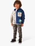 Angel & Rocket Kids' Minecraft Colour Block Overshirt, Navy/Multi