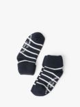 Polarn O. Pyret Kids' Stripe Anti-Slip Socks, Pack of 2, Blue