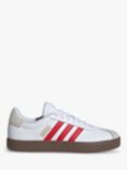 adidas VL Court 3.0 Lace Up Trainers, White/Better