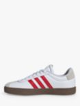 adidas VL Court 3.0 Lace Up Trainers, White/Better