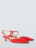 John Lewis Carnation Minimal Slingback Open Court Shoes, Red