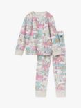 Polarn O. Pyret Kids' Unicorn Pyjama Set, Natural