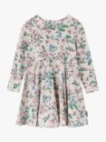 Polarn O. Pyret Kids' Blossom Long Sleeve Dress, Natural