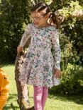 Polarn O. Pyret Kids' Blossom Long Sleeve Dress, Natural, Natural