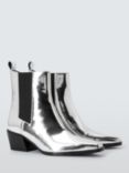 rag & bone Joni Leather Chelsea Boots, Silver