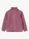 Polarn O. Pyret Kids' Stripe Fleece Jacket, Pink