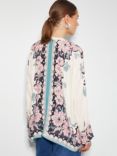 Monsoon Katrina Floral Blouse, Ivory/Multi