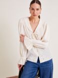 Monsoon Clare Cutwork Blouse, Ivory