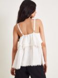 Monsoon Aesha Frill Camisole Top, White