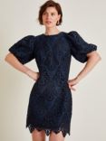 Monsoon Lila Lace Tunic Dress, Navy