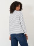 Crew Clothing Pique Cotton Blend Stripe Jumper, White/Multi