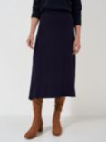 Crew Clothing Roxy Cable Knit Skirt, Dark Blue