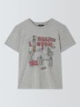 Rails London Graphic Boyfriend T-Shirt, Grey Marl